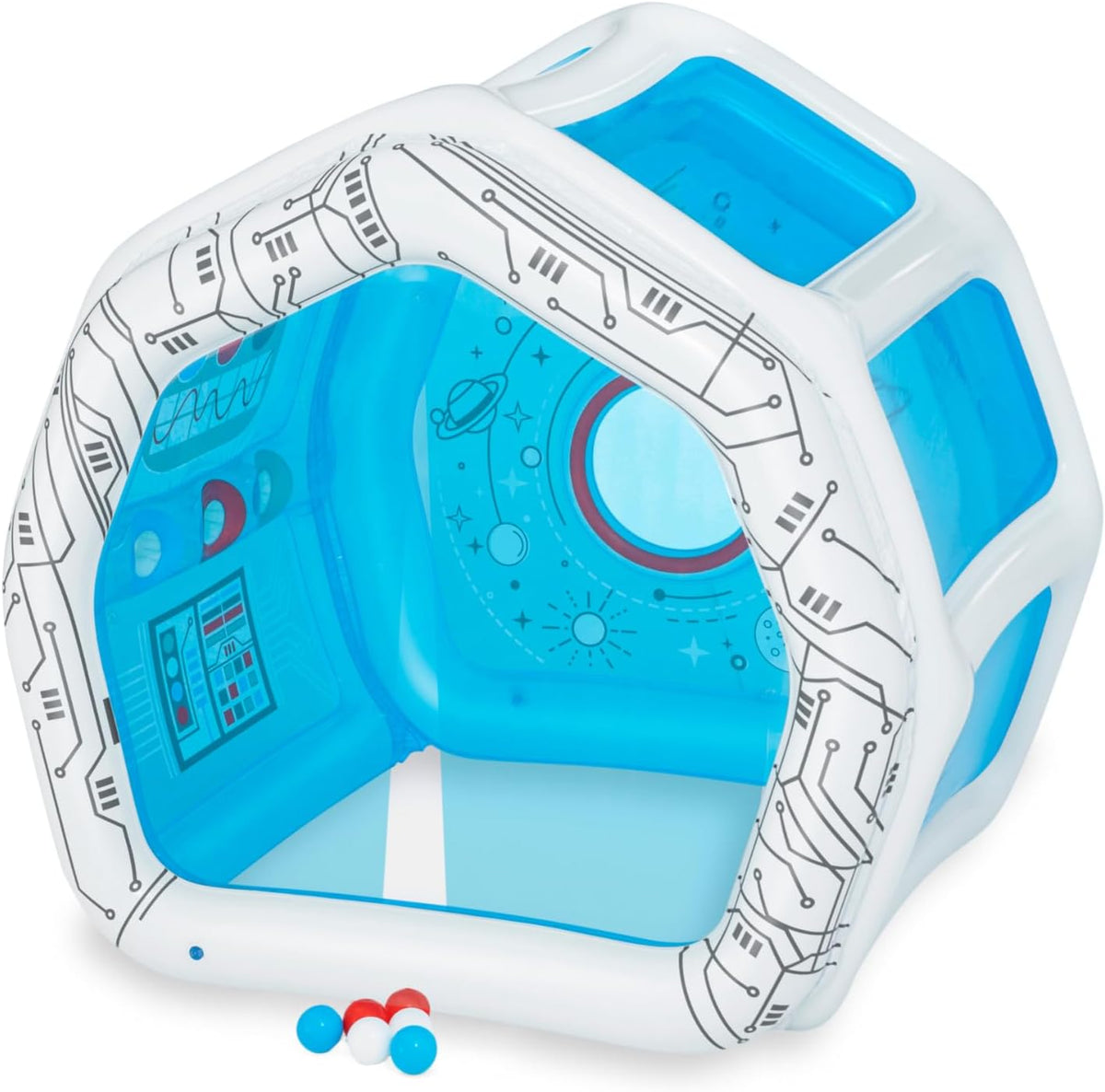 Bestway Space Station Exploration Kids Inflatable Play House 1.25m x 1.05m x 1.17m 52632
