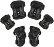 Spartan Knee & Elbow Pads and Wrist Protective Set Black XS SP-9061XS