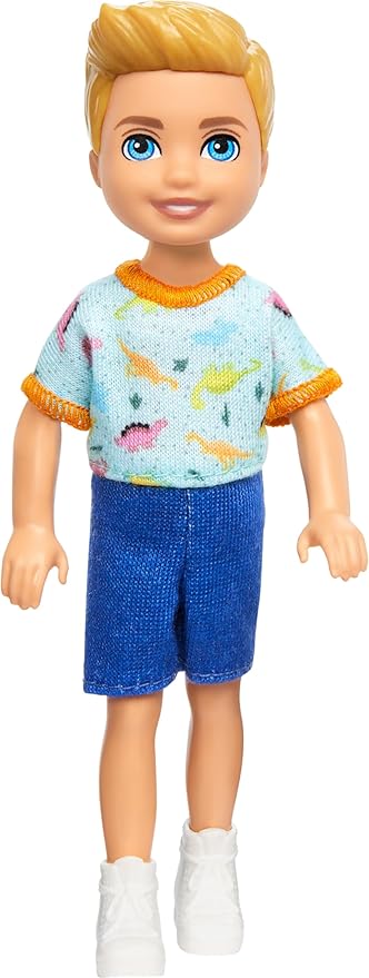 Barbie Club Chelsea Small Boy With One Piece Dino Print DWJ33/HXM98