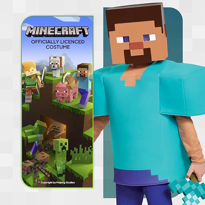 Costume Child Minecraft Creeper Deluxe Dress Up 7-8