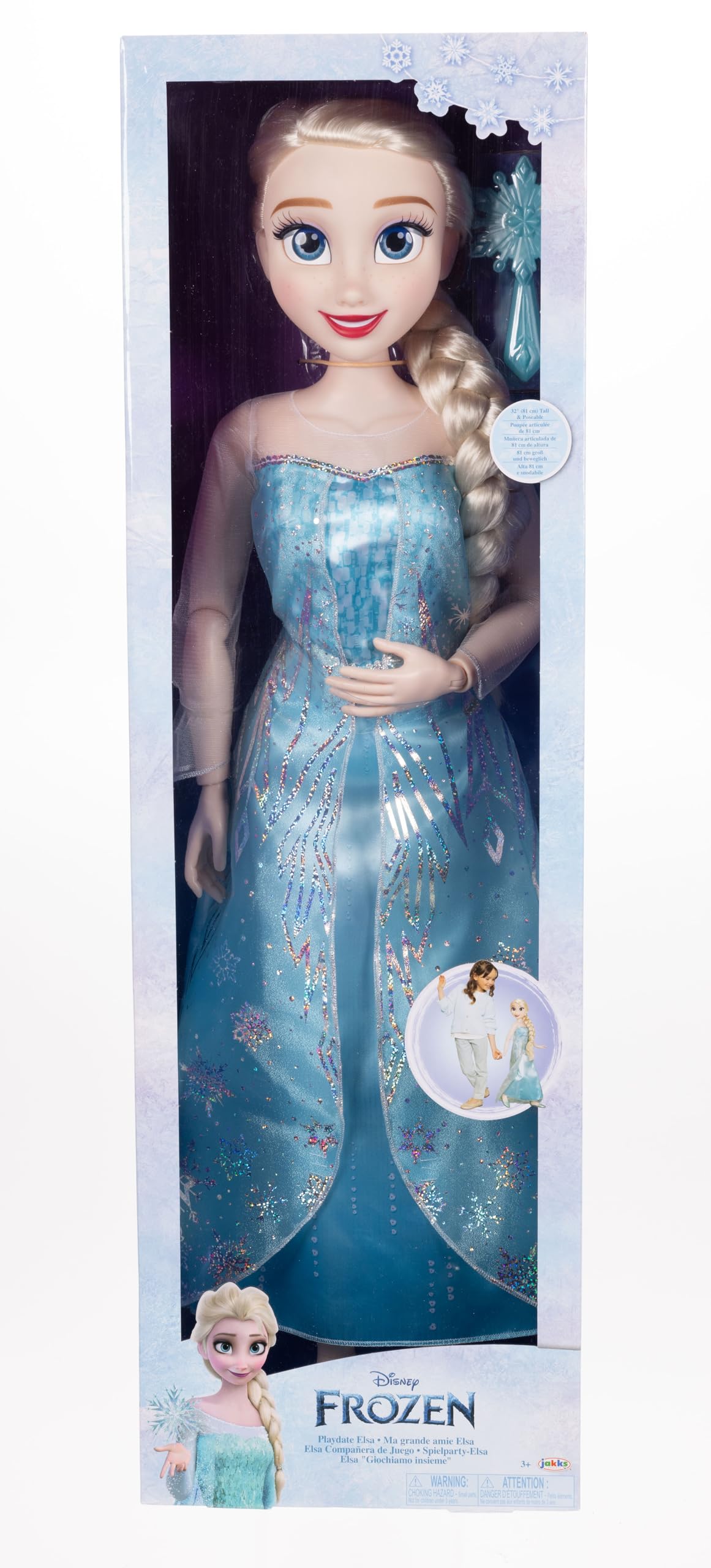 Disney Princess Elsa Doll Play Date 32 Inch 229794 - Colorland Toys