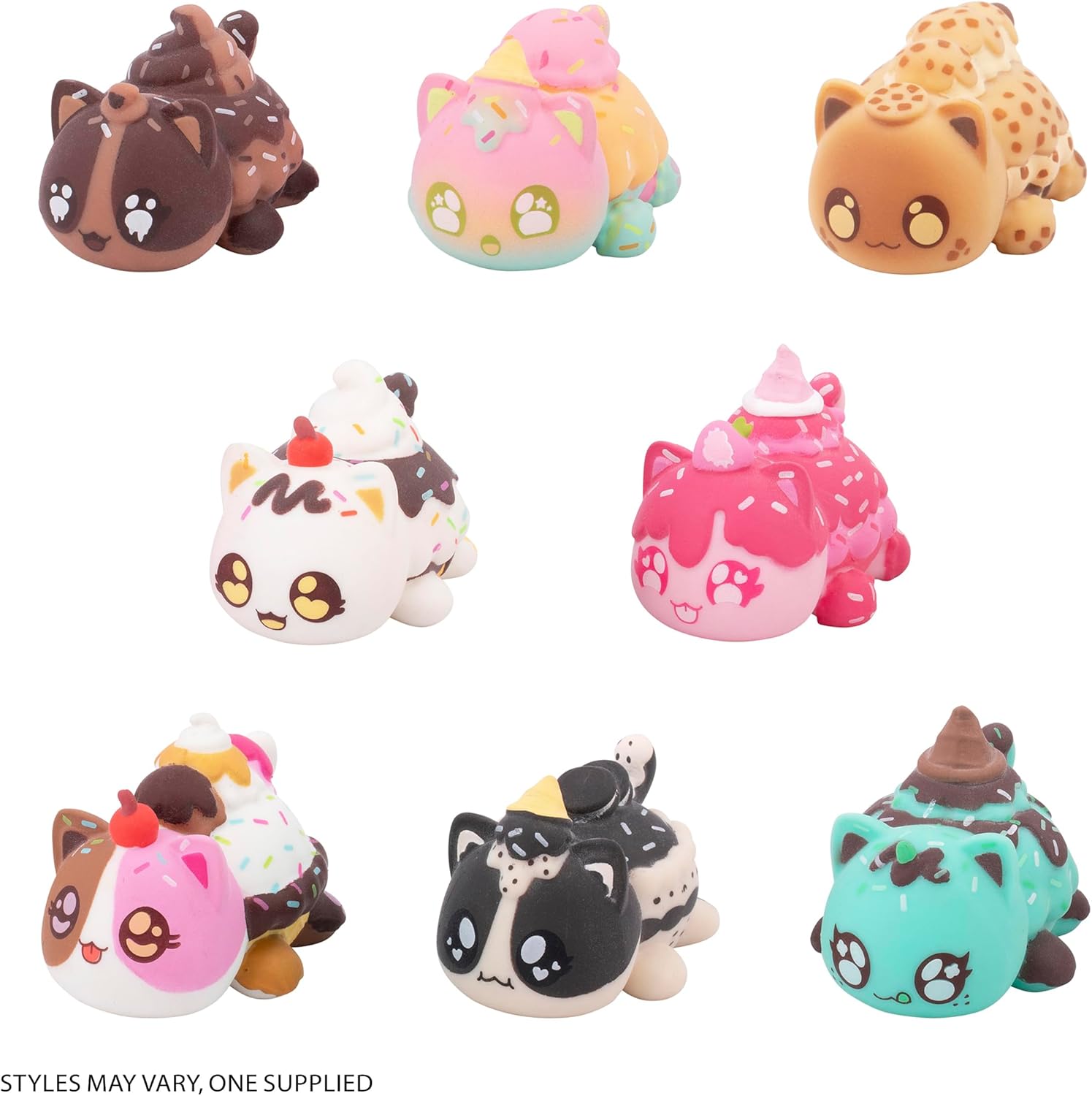 Aphmau MeeMeow Mystery Squishy Figures – Series 3 Ice Cream | Official Aphmau Merch | 1 of 8 Surprise Cats in Blind Box | Collectible Fidget Toy for Kids Ages 5+