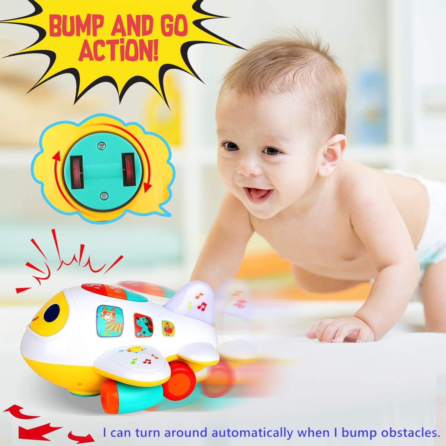 Bump 'n Go Learning Plane 6103 - Colorland Toys