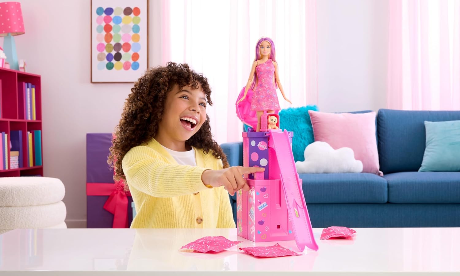 Barbie Party Unboxed Surprise And Slide JKF66 - Colorland Toys