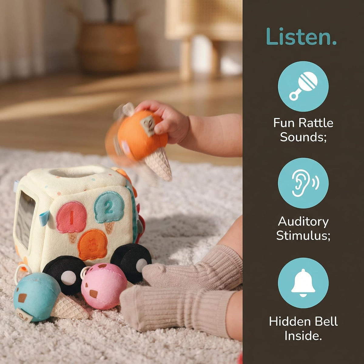 Hape Sensory Scoop Ice Cream Truck E0075 — image 3