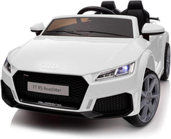 Licensed Audi TT RS Roadster 12V Electric Ride-On Car for Kids – White (Remote Control + Bluetooth)