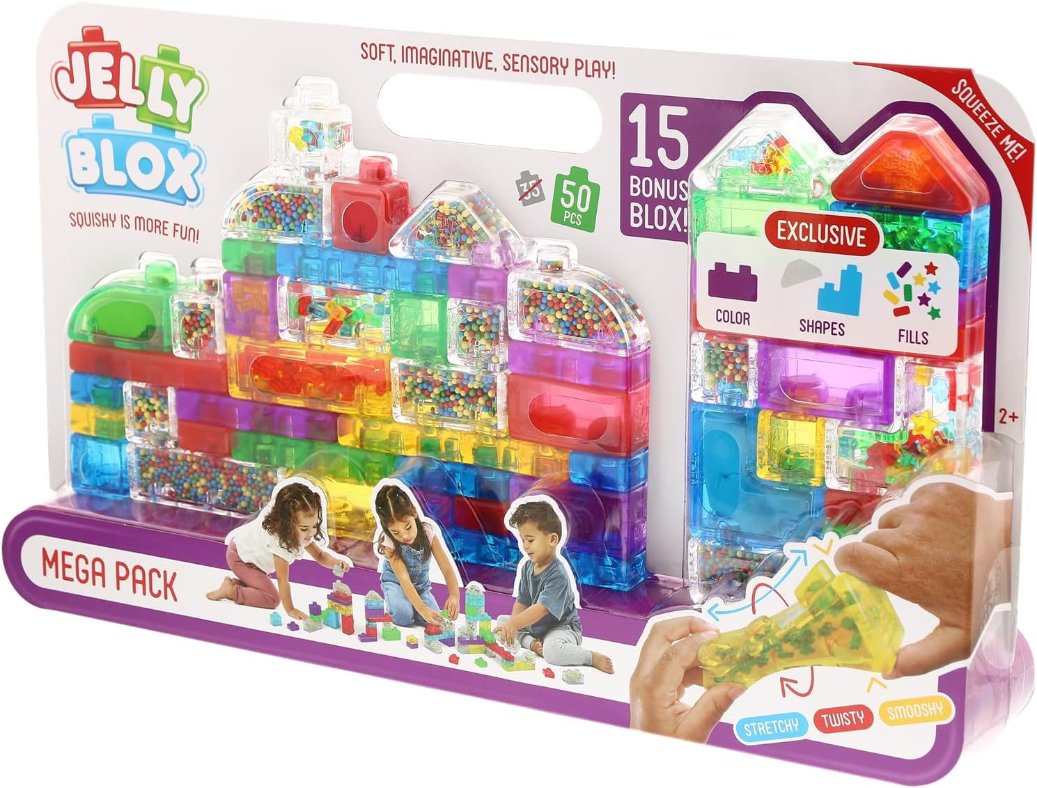 Goliath Jelly Blox Mega Set – 50 Piece Sensory Building Blocks - Colorland Toys