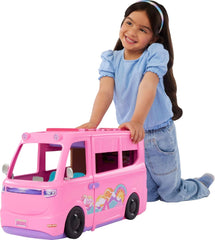 Barbie Dream Camper Playset HRJ78 – Roof Tent, BBQ, Swing & 60+ Accessories