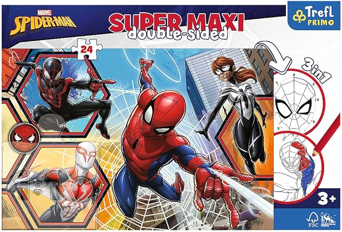 Trefl Spiderman Goes Into Action Super Maxi 24-Pcs 41006 - Colorland Toys