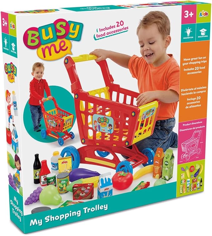 Little Shopper Trolley with Play Food Set – Busy Me - Colorland Toys