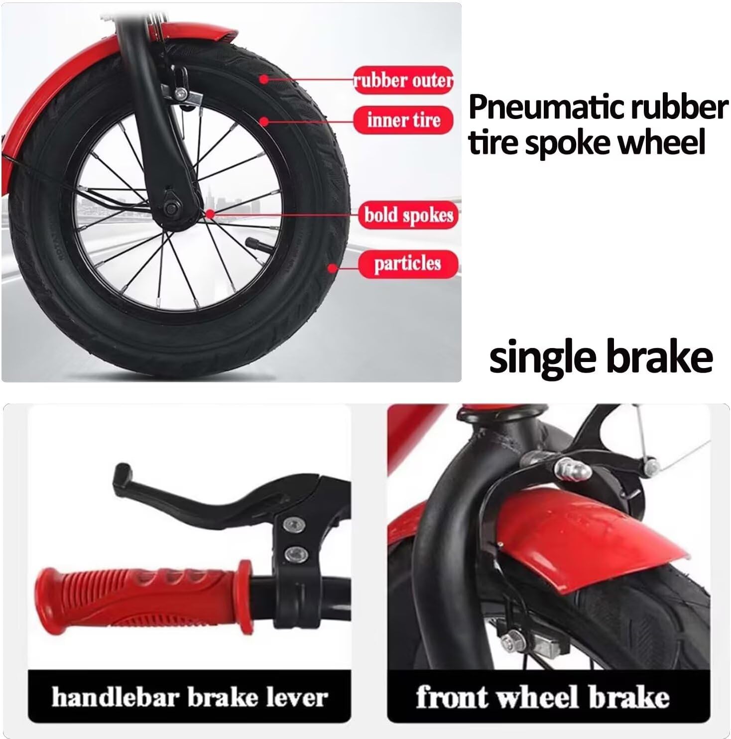 Bosheng Tricycle With Basket 12 Inch Red MN011 - Colorland Toys