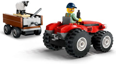 LEGO City Red Farm Tractor with Trailer & Sheep – 116-Piece Animal Playset for Kids 4+ (Model 60461)