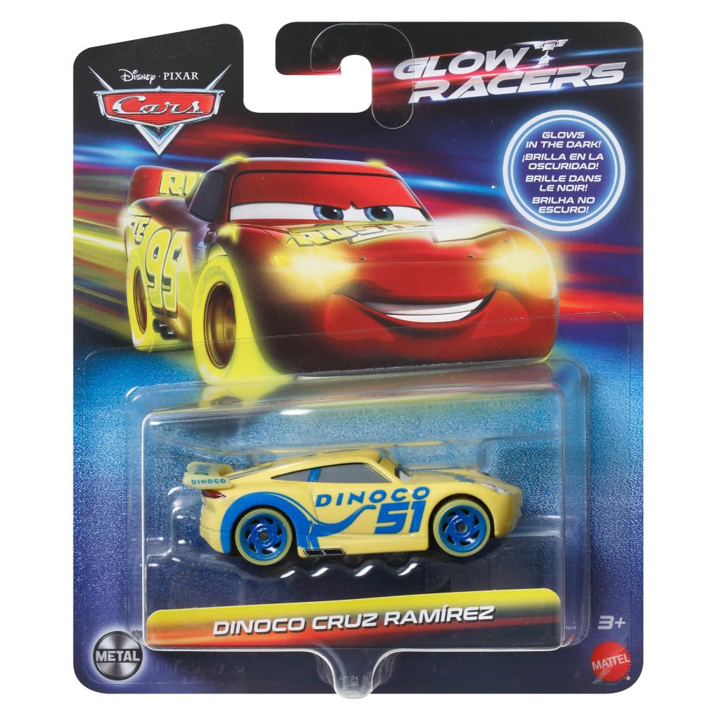 Disney Cars Glow Racers Dinoco Cruz Ramirez HPG81/HPG76