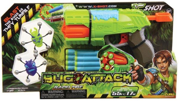 X-Shot Bug Attack Rapid Fire Gun 4801 - Colorland Toys
