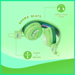 Booma Beats Wired Headphones (Green)