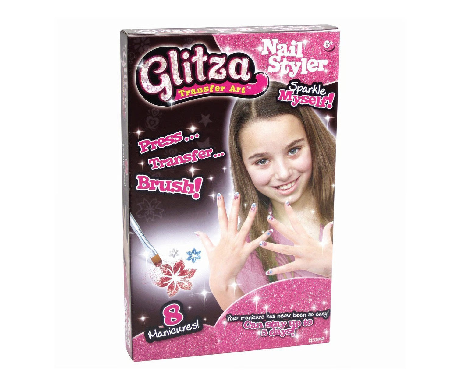 Glitza Transfer Art Sparkle Nail Styler Set 7523 - Colorland Toys