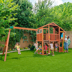 Kidkraft Boulder Bluff 2-in-1 Wooden Swing Set F29315 - Colorland Toys