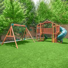 Kidkraft Boulder Bluff 2-in-1 Wooden Swing Set F29315 - Colorland Toys