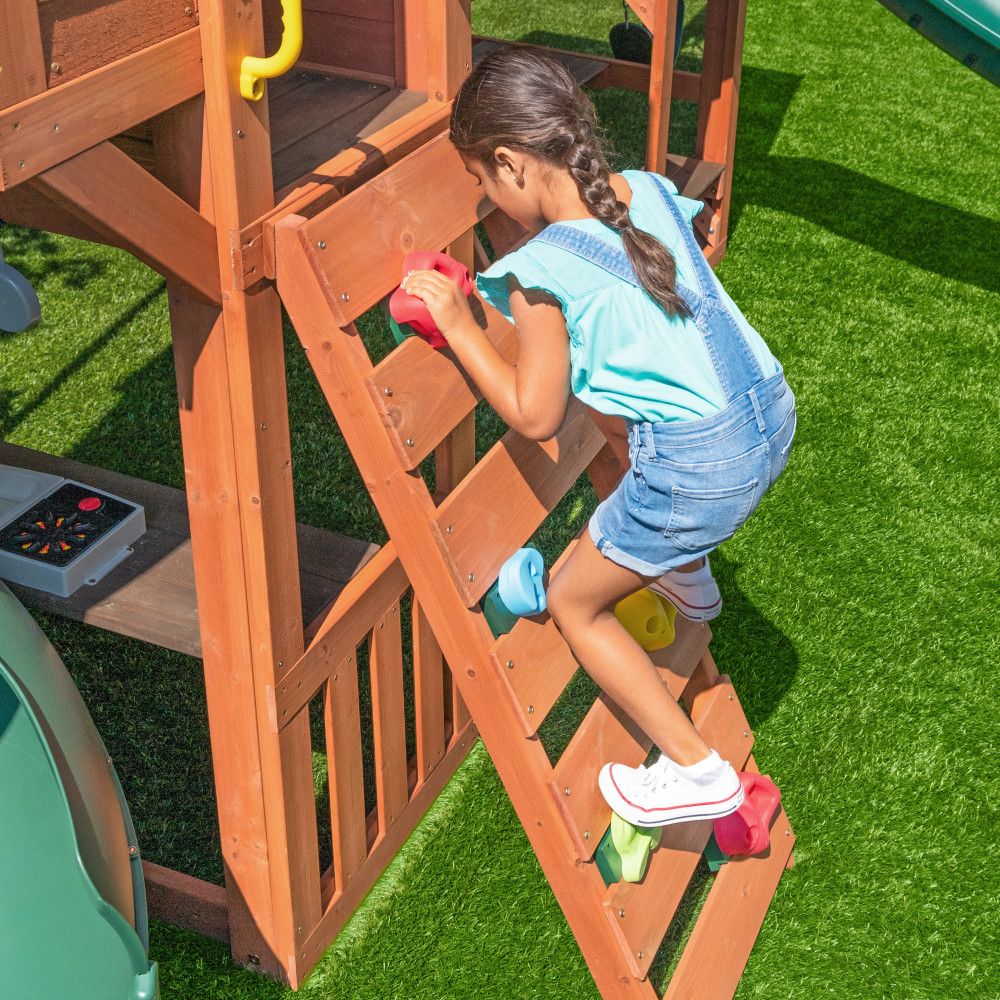 Kidkraft Boulder Bluff 2-in-1 Wooden Swing Set F29315 - Colorland Toys