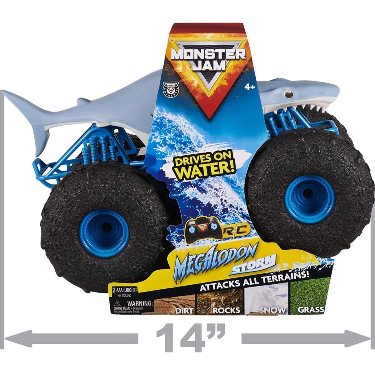 Monster Jam Radio Control 1-15 Megalodon Storm Thrasher Truck 6056227 - Colorland Toys