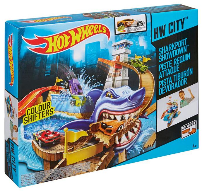 Hot Wheels City Colour Shifters Sharkport Showdown Playset BGK04 - Colorland Toys