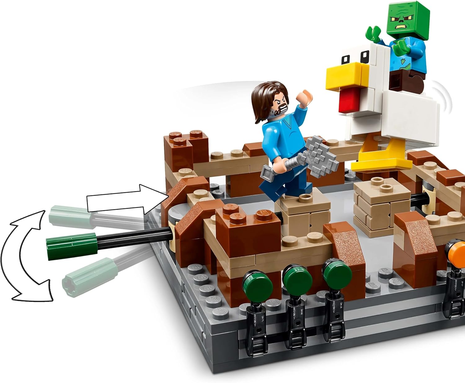 LEGO Minecraft Woodland Mansion Fighting Ring 21272 – Interactive Building Toy with Steve, Garrett, Henry & Baby Zombie Minifigures – Ages 10+ - Colorland Toys