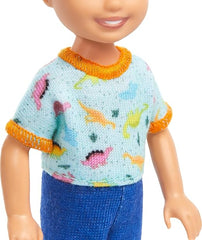 Barbie Club Chelsea Small Boy With One Piece Dino Print DWJ33/HXM98