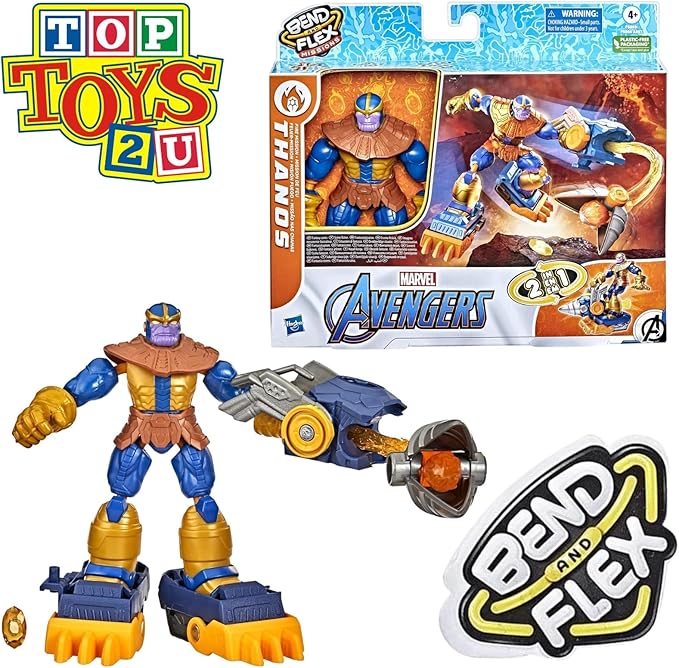 Marvel Avengers: Iron Patriot vs Thanos Bend and Flex Action E9197