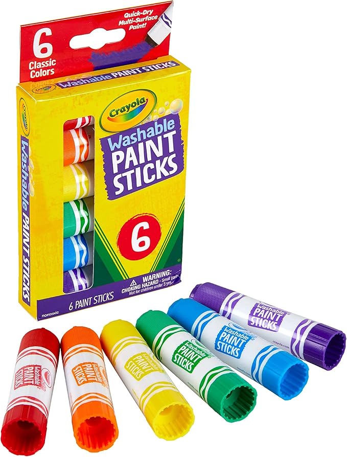 Crayola Classic Colors Washable Paint Sticks 6 count