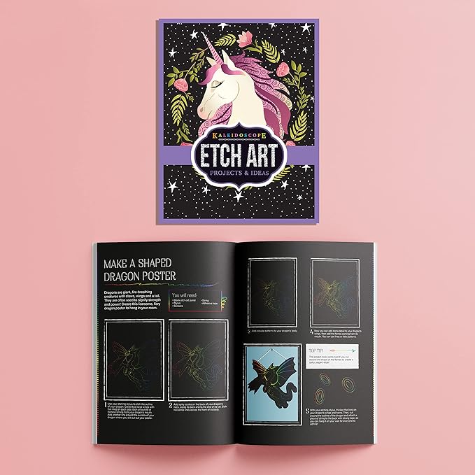 Hinkler Kaleidoscope Ultimate Etch Art Carry Case Magical Creatures 948725 - Colorland Toys