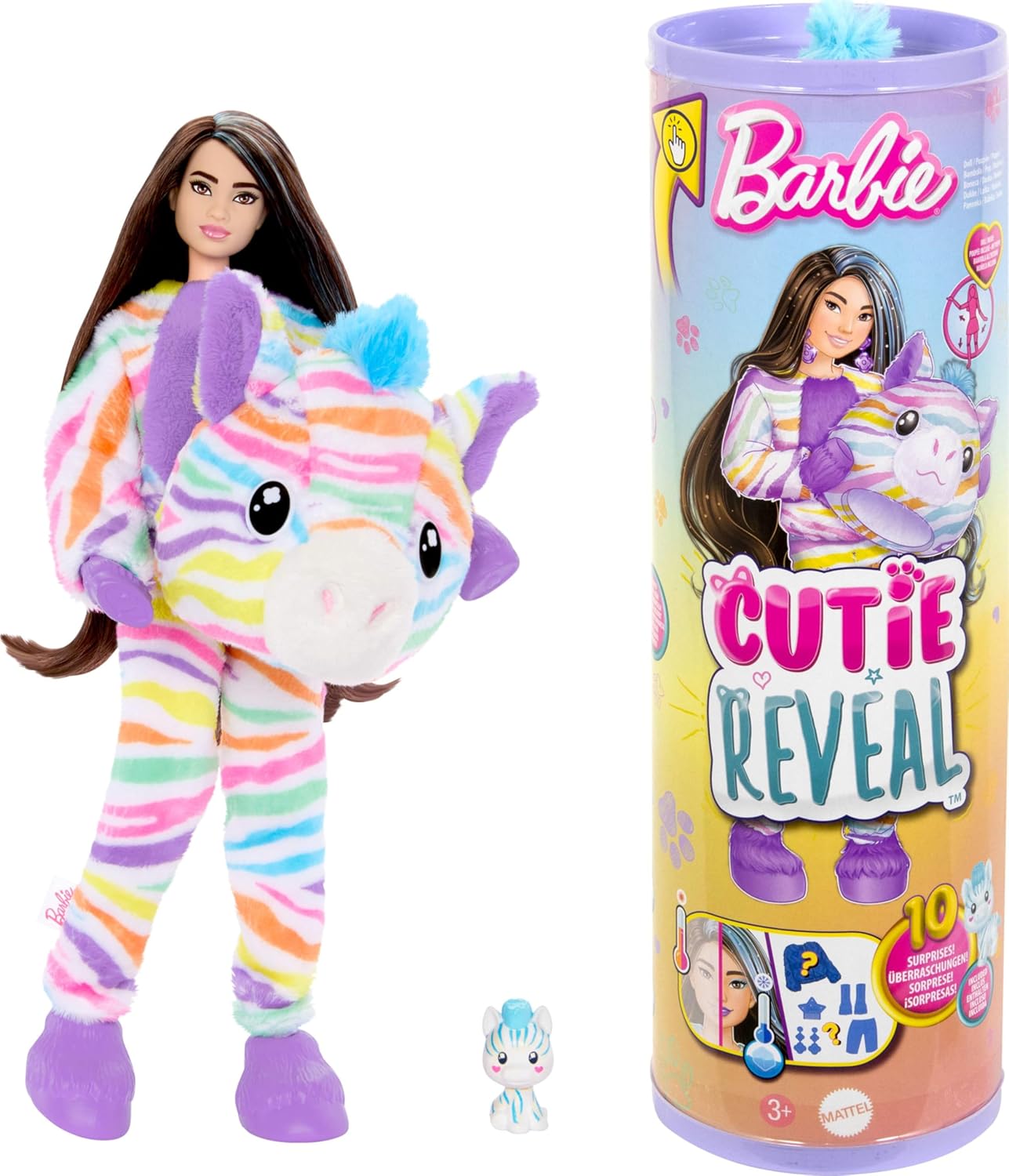 Barbie Cutie Reveal Zebra Doll - Colorland Toys
