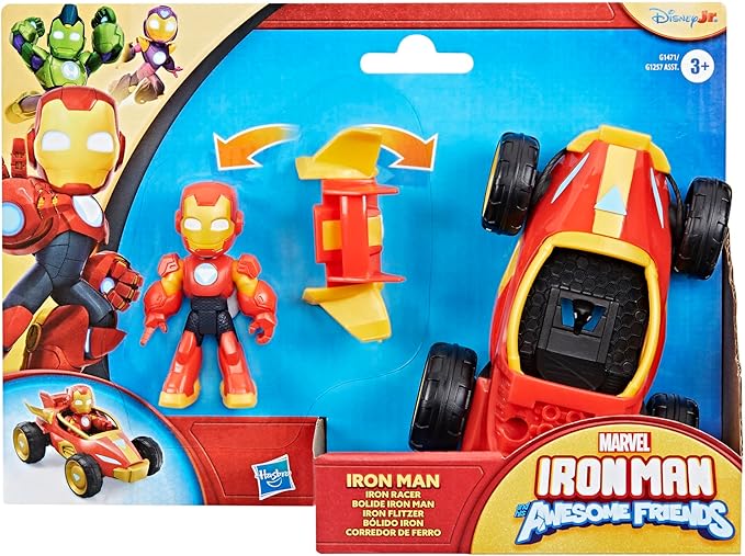 Marvel Iron Man And His Awesome Friends Vehicle And Figure - Iron Man G1471