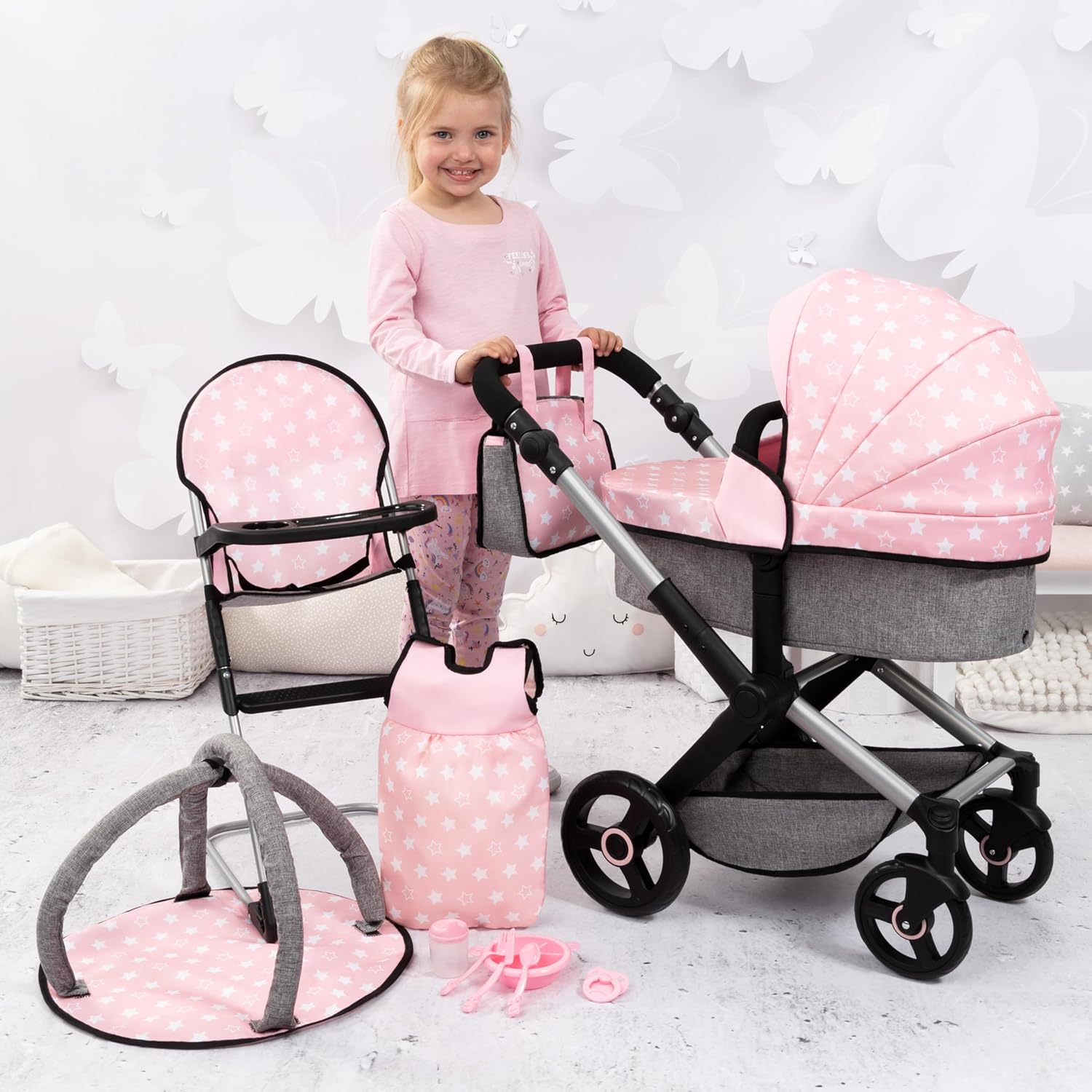Dolls Pram Xeo 17030AB - Colorland Toys