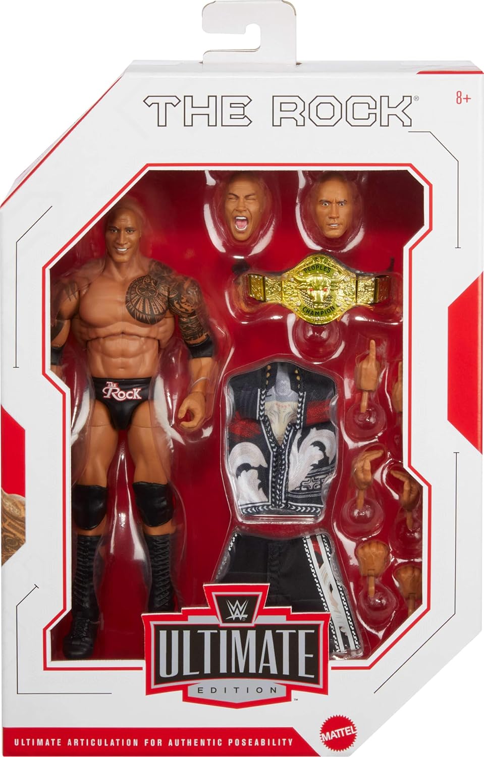 WWE Ultimate Edition The Rock Action Figure – 6” with Accessories (JCJ69)