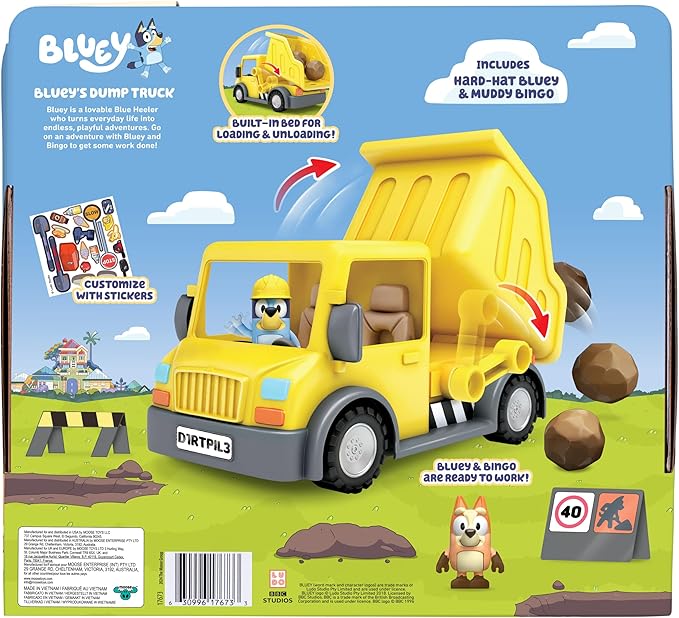 Bluey Series-12 Dump Truck 17673 - Colorland Toys