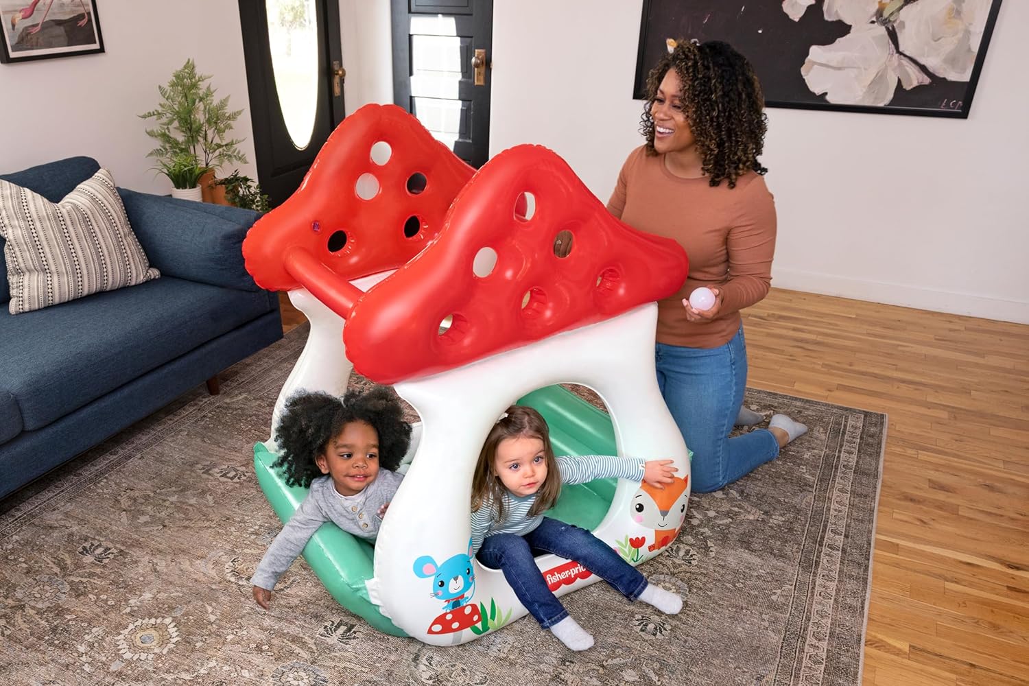 Bestway Fisher-Price Merry Mushroom Ball Pit 107 x 97 x 110cm 93570