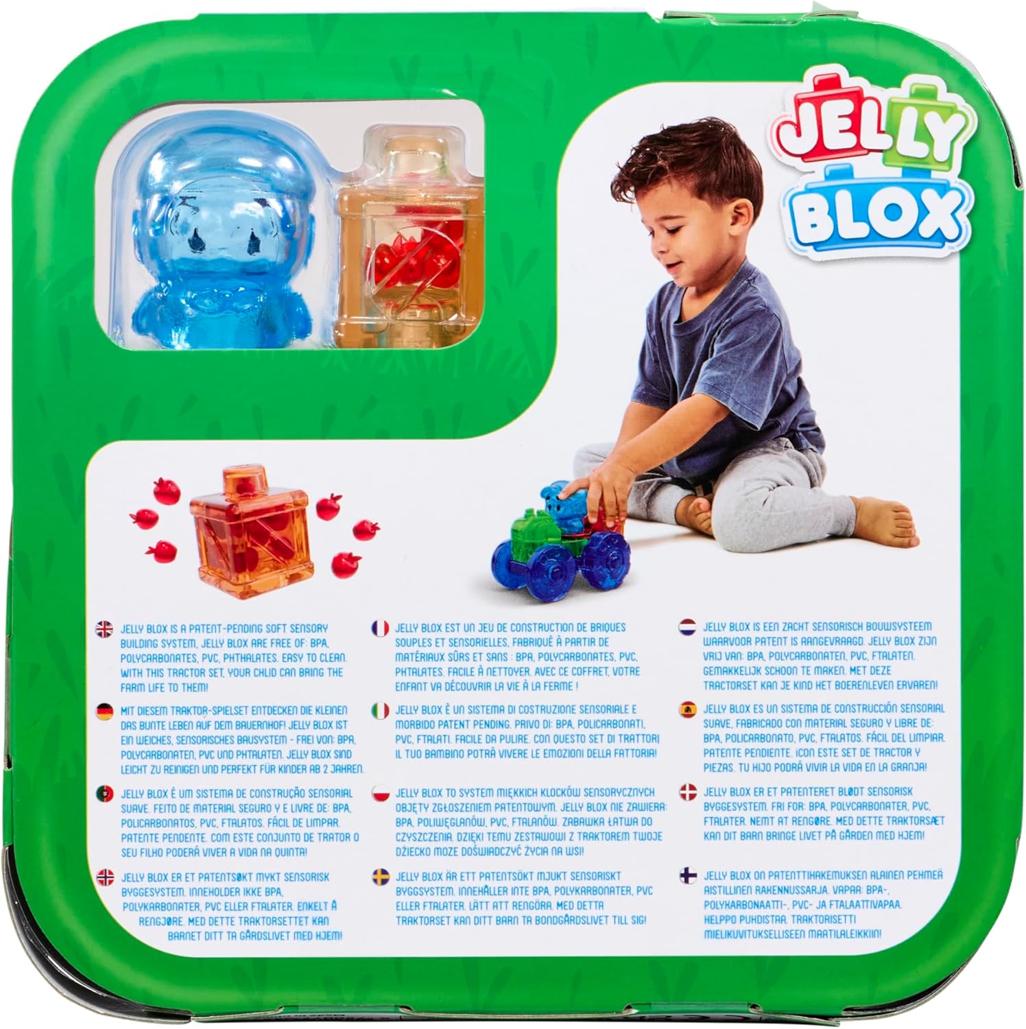 Goliath Jelly Blox Tractor Set – 12 Piece Sensory Building Blocks - Colorland Toys