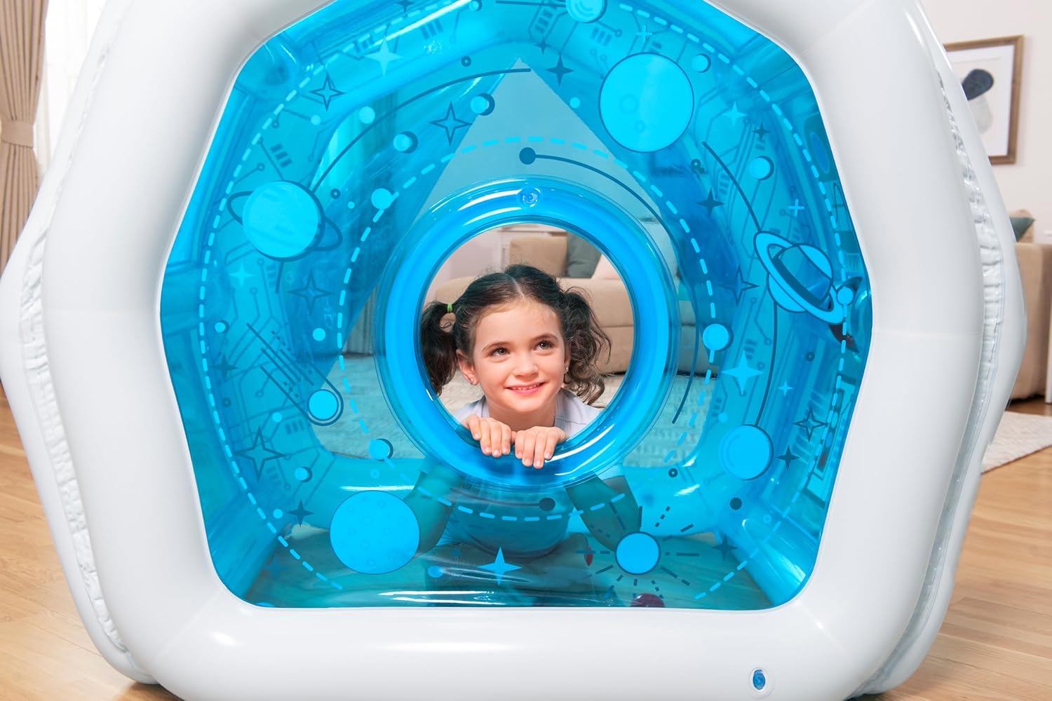 Bestway Space Station Exploration Kids Inflatable Play House 1.25m x 1.05m x 1.17m 52632