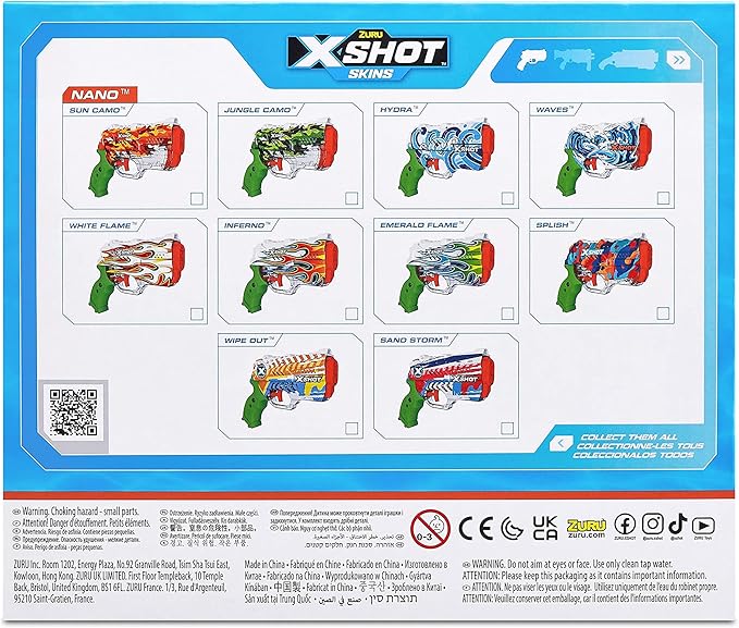X-Shot Nano Water Fast-Fill Skins Hydra XS-11853A
