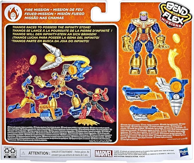 Marvel Avengers: Iron Patriot vs Thanos Bend and Flex Action E9197