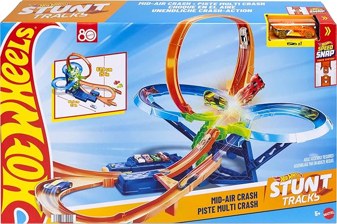 Hot Wheels Stunt Tracks Mid-Air Crash JFD12