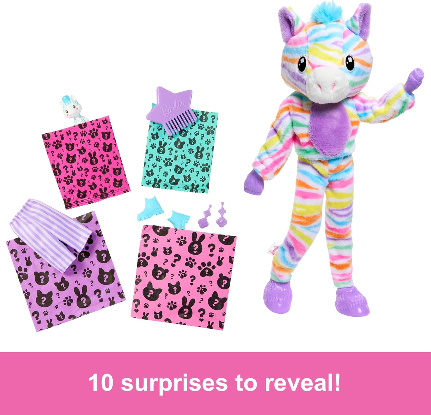 Barbie Cutie Reveal Zebra Doll - Colorland Toys