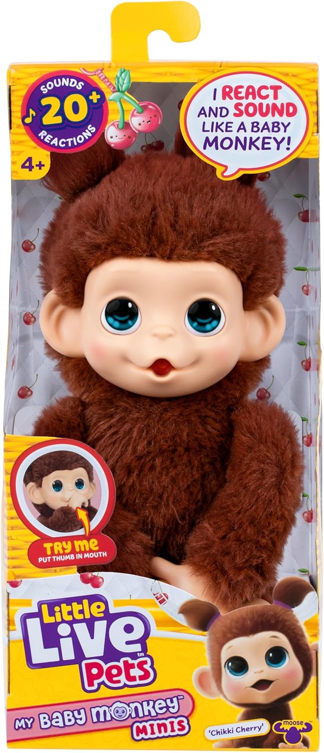 Little Live Pets My Baby S3 Mini Monkey Single Pack Chikki Cherri 26765 - Colorland Toys