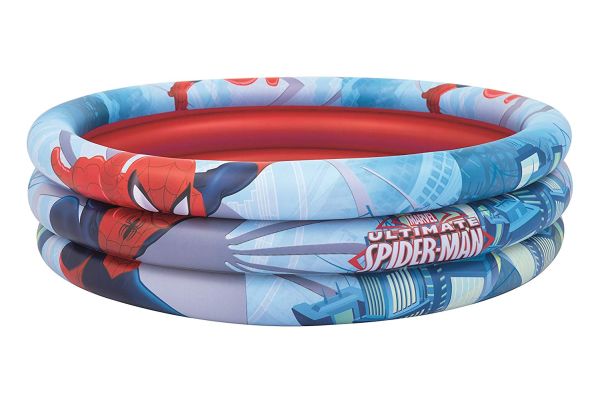 Bestway Spiderman Inflatable 3-Ring Pool 48x12 inch 98018 - Colorland Toys
