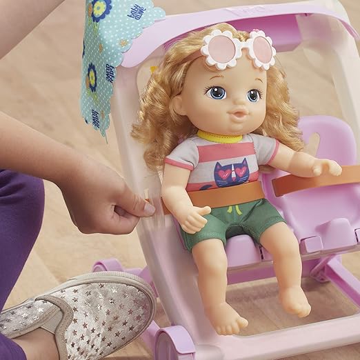 Hasbro Littles By Baby Alive Push And Kick Stroller Little Ana E6703 - Colorland Toys