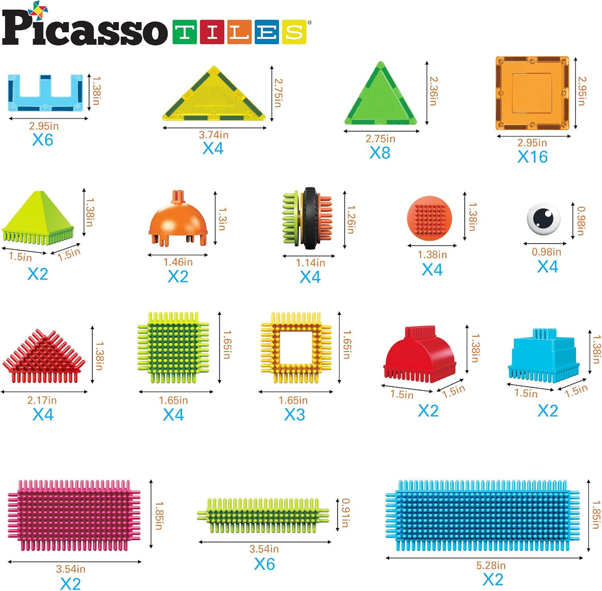 PicassoTiles Magnetic Tiles & Hedgehog PTE21 — image 5