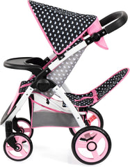 New Twin Pram With Bag 39460AA - Colorland Toys