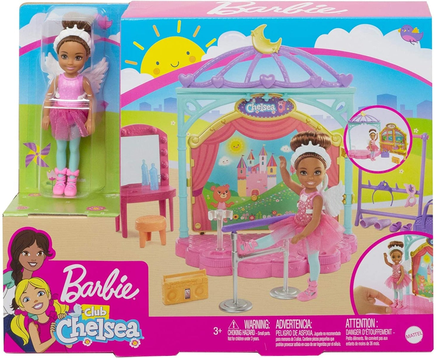 Barbie Club Chelsea Doll and Ballet Playset GHV81 - Colorland Toys