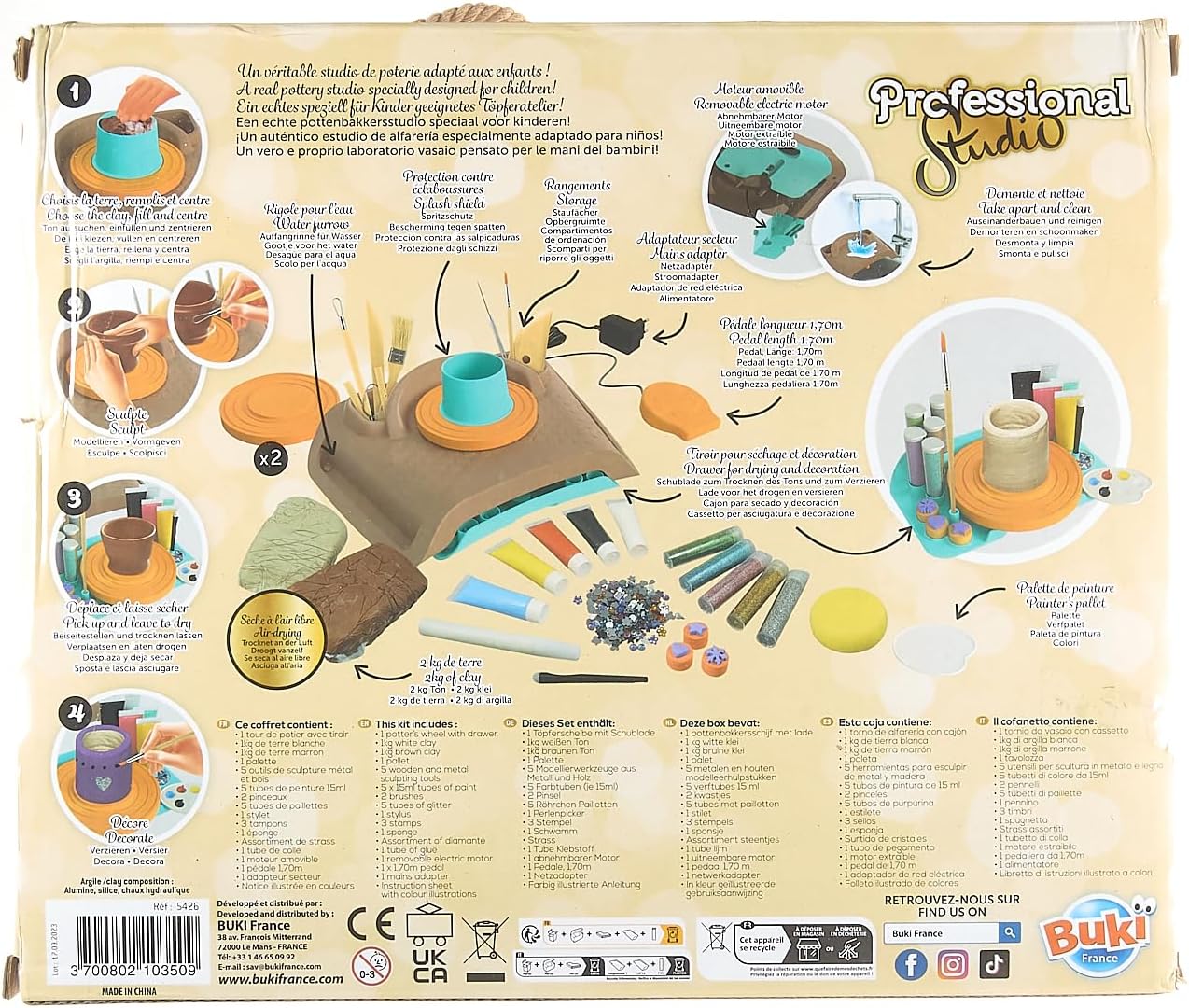 Buki Professional Studio Pottery - Colorland Toys