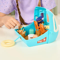 Bluey 3-in-1 Transforming Plane Playset – Plane, Resort & Boat | Lights, Sounds & Exclusive Bluey & Bingo Figures